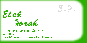 elek horak business card